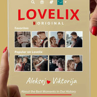 Personalizuotas "Netflix" filmų posteris poroms ant stiklo su jūsų nuotraukomis. TeeInBlue