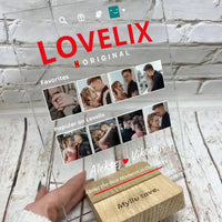 Personalizuotas "Netflix" filmų posteris poroms ant stiklo su jūsų nuotraukomis. TeeInBlue