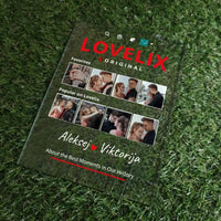 Personalizuotas "Netflix" filmų posteris poroms ant stiklo su jūsų nuotraukomis. TeeInBlue