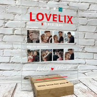 Personalizuotas "Netflix" filmų posteris poroms ant stiklo su jūsų nuotraukomis. TeeInBlue