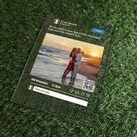 Personalizuotas "Twitter" stiklinis posteris su jūsų nuotrauka TeeInBlue