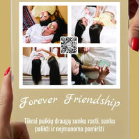 Personalizuotas "Forever Friendship" stiklinis posteris su jūsų nuotrauka TeeInBlue