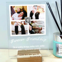 Personalizuotas "Forever Friendship" stiklinis posteris su jūsų nuotrauka TeeInBlue
