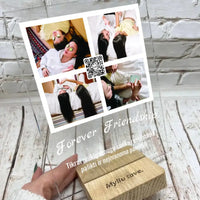 Personalizuotas "Forever Friendship" stiklinis posteris su jūsų nuotrauka TeeInBlue