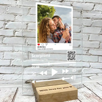 Personalizuotas "So Player + Instagram + Heart" stiklinis posteris su jūsų nuotrauka TeeInBlue