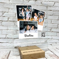 Personalizuotas "Besties" stiklinis posteris su jūsų nuotrauka TeeInBlue