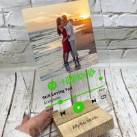 Personalizuotas "Spotify" stiklinis posteris su jūsų nuotrauka TeeInBlue