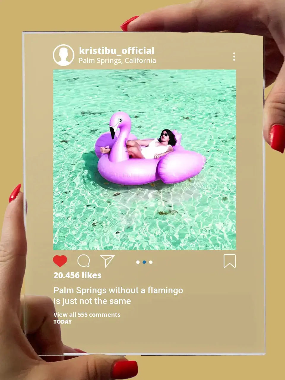 Personalizuotas "Instagram" stiklinis posteris su jūsų nuotrauka TeeInBlue