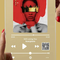 Personalizuotas "Apple Music" stiklinis posteris su jūsų nuotrauka TeeInBlue