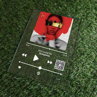 Personalizuotas "Apple Music" stiklinis posteris su jūsų nuotrauka TeeInBlue