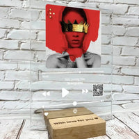 Personalizuotas "Apple Music" stiklinis posteris su jūsų nuotrauka TeeInBlue