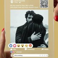 Personalizuotas "Facebook" stiklinis posteris su jūsų nuotrauka TeeInBlue