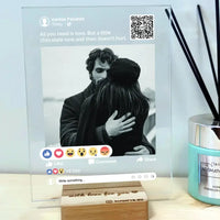 Personalizuotas "Facebook" stiklinis posteris su jūsų nuotrauka TeeInBlue