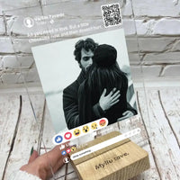 Personalizuotas "Facebook" stiklinis posteris su jūsų nuotrauka TeeInBlue