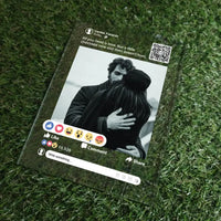 Personalizuotas "Facebook" stiklinis posteris su jūsų nuotrauka TeeInBlue