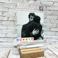 Personalizuotas "Facebook" stiklinis posteris su jūsų nuotrauka TeeInBlue