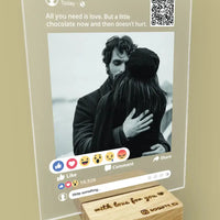 Personalizuotas "Facebook" stiklinis posteris su jūsų nuotrauka TeeInBlue