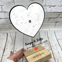 Personalizuotas Meilės žemėlapio stiklinis posteris su jūsų įsimintina vieta TeeInBlue