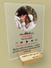 Personalizuotas muzikos grotuvo stiklinis posteris su jūsų nuotrauka ir tekstu