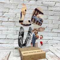 Personalizuotas "Didelės LOVE raidės" stiklinis posteris su jūsų nuotraukomis TeeInBlue