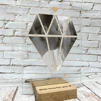 Personalizuotas "Diamand Love" stiklinis posteris su jūsų nuotrauka TeeInBlue