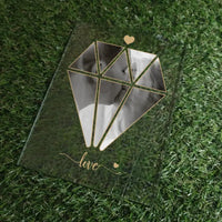 Personalizuotas "Diamand Love" stiklinis posteris su jūsų nuotrauka TeeInBlue