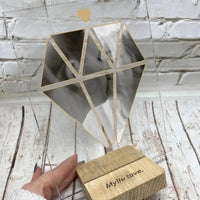 Personalizuotas "Diamand Love" stiklinis posteris su jūsų nuotrauka TeeInBlue