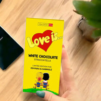 Personalizuotas "Love is Yellow" šokoladas su jūsų nuotrauka  Šokoladas -  dovanokis.lt