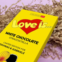 Personalizuotas "Love is Yellow" šokoladas su jūsų nuotrauka  Šokoladas -  dovanokis.lt