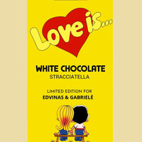 Personalizuotas "Love is Yellow" šokoladas su jūsų nuotrauka  Šokoladas -  dovanokis.lt