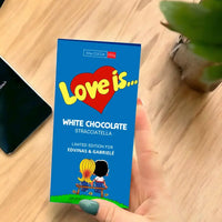 Personalizuotas "Love is Blue" šokoladas su jūsų nuotrauka  Šokoladas -  dovanokis.lt