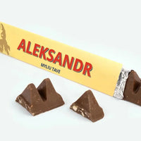 Personalizuotas "Toblerone S" šokoladas su jūsų vardu ir žinutė TeeInBlue