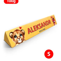 Personalizuotas "Toblerone S" šokoladas su jūsų vardu ir žinutė valentino dienos su gyvunais TeeInBlue