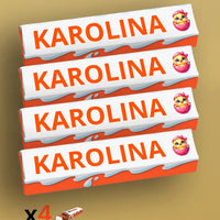 Personalizuotas "Kinder" šokoladas su jūsų vardu skirtas velykoms TeeInBlue