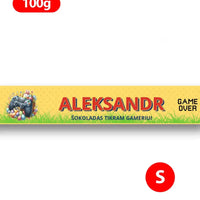 Personalizuotas "Toblerone S" šokoladas su jūsų vardu ir žinutė, tikram gameriui velykų proga TeeInBlue