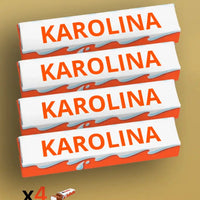 Personalizuotas "Kinder" šokoladas su jūsų vardu TeeInBlue