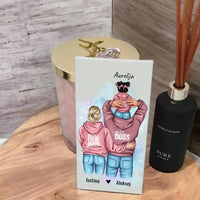 Personalizuotas "Tikra boso šeima" šokoladas, iliustracijos sukurimas su vaiku TeeInBlue Šokoladas