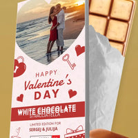 Personalizuotas "Valentino dienos dizainas 4" šokoladas su jūsų nuotrauka TeeInBlue Šokoladas