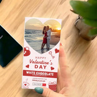 Personalizuotas "Valentino dienos dizainas 4" šokoladas su jūsų nuotrauka TeeInBlue Šokoladas