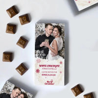 Personalizuotas „Kalėdinis dizainas 2“ šokoladas su jūsų nuotraukas TeeInBlue Šokoladas