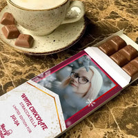 Personalizuotas „Kalėdinio dizaino“ šokoladas su jūsų nuotrauka TeeInBlue Šokoladas