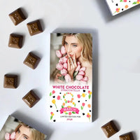 Personalizuotas "Moterų dienos dizainas 3" šokoladas su jūsų nuotrauka TeeInBlue Šokoladas