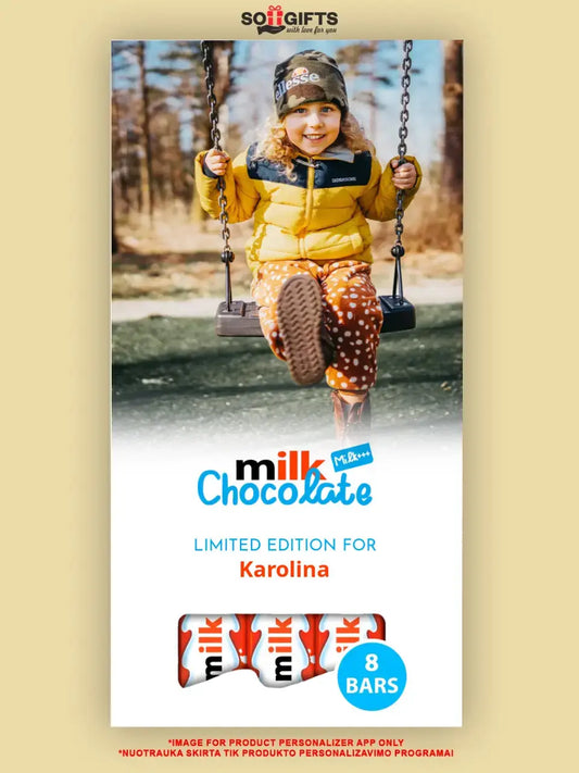 Personalizuotas "Kinder 8 batonėliai" šokoladas su jūsų nuotrauka  Šokoladas -  dovanokis.lt