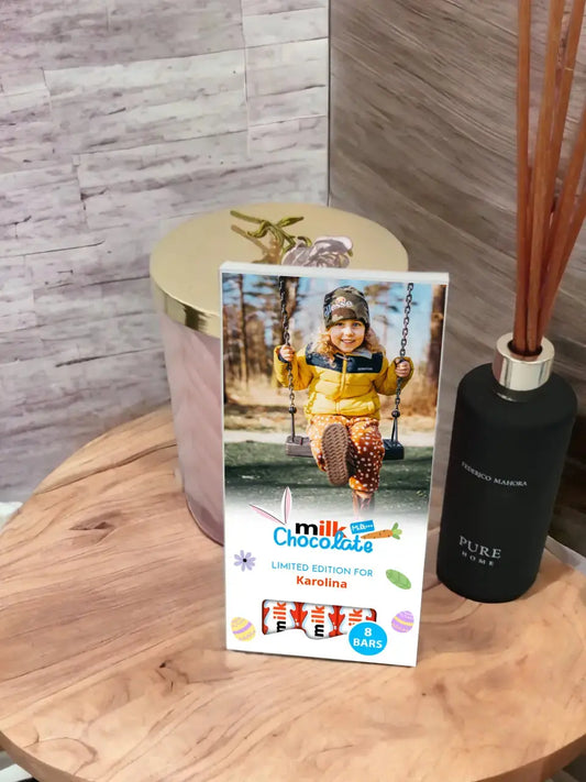 Personalizuota Kinder 8 batonėlių šokoladinė dėžutė su jūsų nuotrauka  Šokoladas -  dovanokis.lt