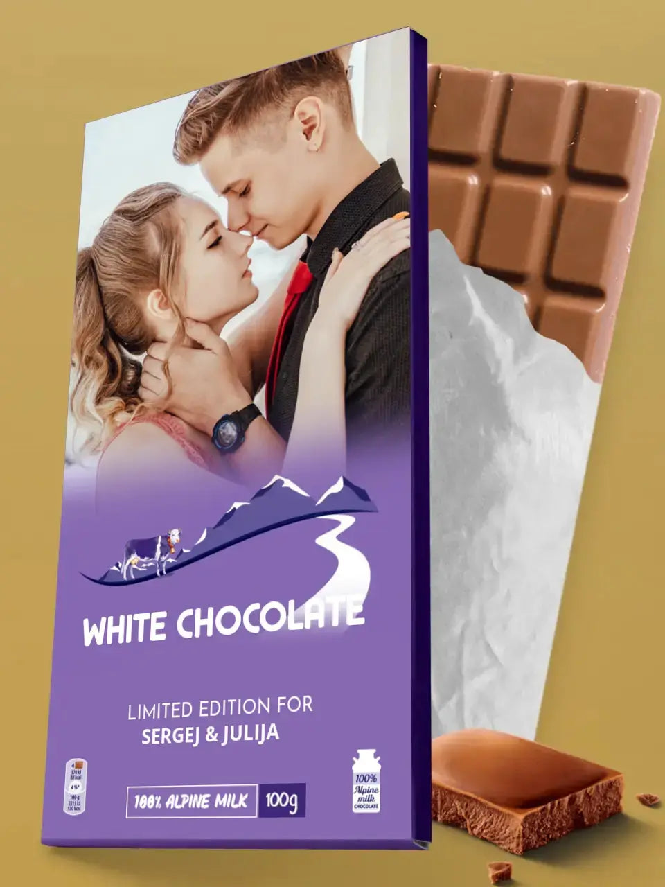 Personalizuotas "Milka" šokoladas su jūsų nuotrauka TeeInBlue