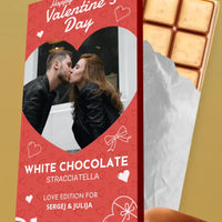 Personalizuotas "Valentino dienos dizainas 2" šokoladas su jūsų nuotrauka TeeInBlue