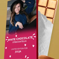 Personalizuotas "Valentino dienos dizainas" šokoladas su jūsų nuotrauka TeeInBlue