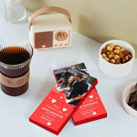 Personalizuotas "Valentino dienos dizainas 3" šokoladas su jūsų nuotrauka TeeInBlue