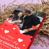 Personalizuotas "Valentino dienos dizainas 3" šokoladas su jūsų nuotrauka TeeInBlue