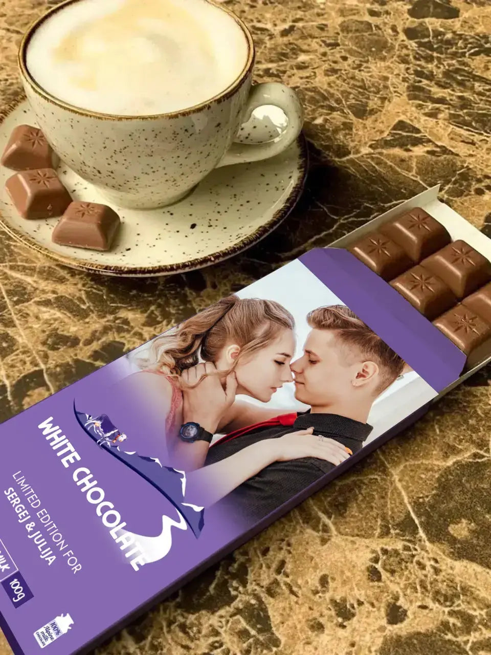 Personalizuotas "Milka" šokoladas su jūsų nuotrauka TeeInBlue